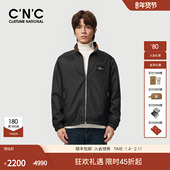 新款 CNC男装 25秋季 皮标提花立领双面穿夹克外套轻奢百搭茄克