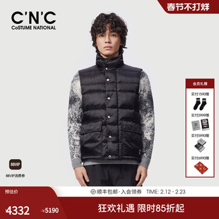 CNC男装25冬季新款90%鸭绒男士羽绒服马甲黑色保暖厚款羽绒背心