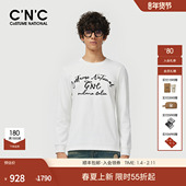 2025春夏新款 印花圆领长袖 T恤男士 CNC男装 纯棉经典 休闲T恤