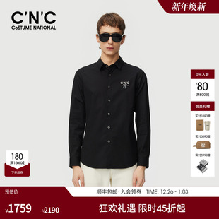 衬衫 CNC男装 logo刺绣长袖 新款 男轻奢商务通勤 25秋季