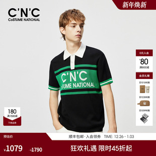 提花撞色polo衫 新款 短袖 T恤男士 CNC男装 轻奢logoT恤半袖 24夏季