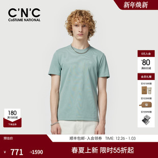 25夏季 T恤清爽舒适修身 新款 短袖 圆领体恤 桑蚕丝透气男士 CNC男装