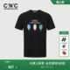 T恤圆领黑色时尚 CNC男装 短袖 卡通公仔印花男士 休闲短T 25春夏新款