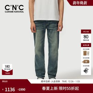 男士 新款 蓝色水洗牛仔裤 休闲简约直筒宽松男款 CNC男装 长裤 25夏季