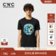 25夏季 新款 logo印花图案男士 CNC男装 短袖 黑色舒适透气合身圆领T恤