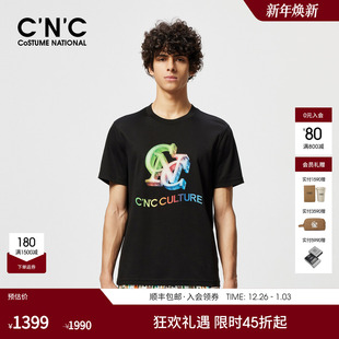 纯棉印花圆领短袖 新款 T恤律动派对系列T恤 25夏季 CNC男装