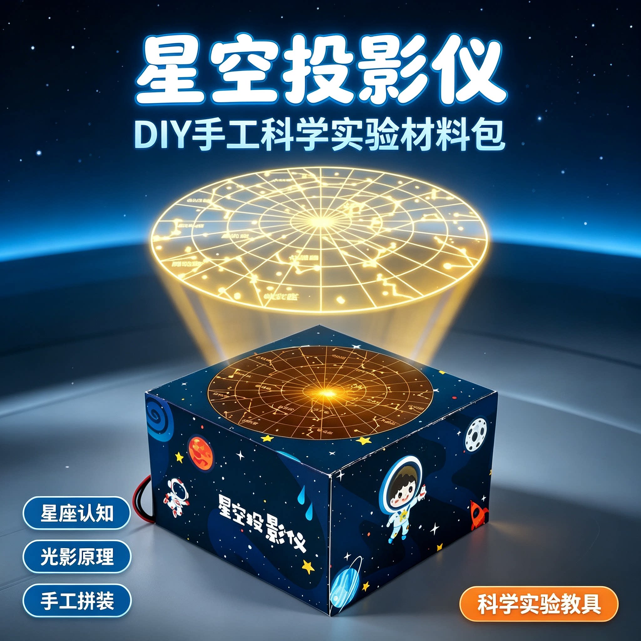儿童星空投影DIY拼装实验教具