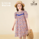 纯棉裙子儿童碎花裙 LittleNaive女童连衣裙夏款 199元 任选3件