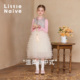 蓬蓬公主裙女童中式 Little Naive儿童连衣裙春夏新款 提花蛋糕裙