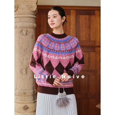 LittleNaive女装插肩毛衣