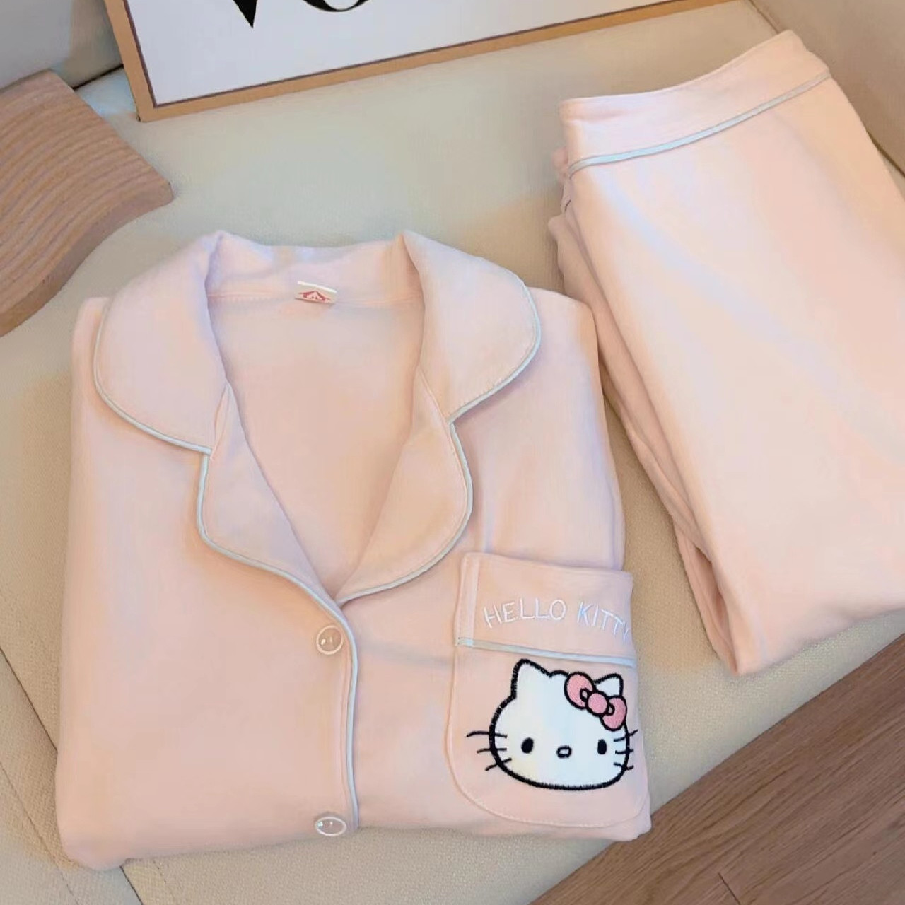 HelloKitty睡衣女春秋季纯棉长袖长裤网红学生爆款少女家居服套装