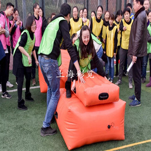 趣味运动会道具充气搭桥过河人桥过河同舟共济拓展训练游戏器材