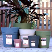 欧式 树脂花盆圆形塑料加厚花盆环球新款 加仑盆透气控根花盆带托盘