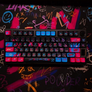 金克丝键帽 原厂高度PBT五面热升华键帽磁轴WootingATK68夜魔键帽