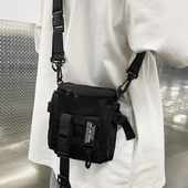 机能单肩斜挎小包男相机包尼龙布便携休闲多功能手机包街潮工装 包