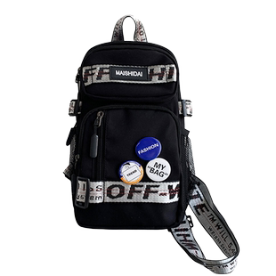 帆布斜挎包男可放iPad单肩包男士挎包胸包女大容量平板包男款背包