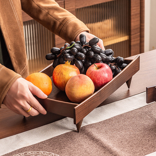 木质首饰托盘家用高颜值茶杯茶托盘长方形水果托盘玄关钥匙收纳盘