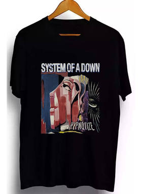 堕落system of a down摇滚乐队美式重磅320G纯棉夏季短袖T恤男女