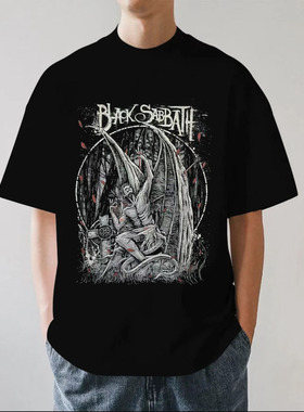 重金属摇滚乐队Black Sabbath黑色安息日重磅280g纯棉短袖T恤宽松