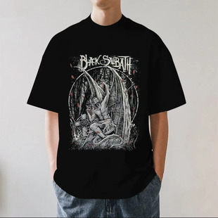 重金属摇滚乐队Black Sabbath黑色安息日重磅280g纯棉短袖T恤宽松