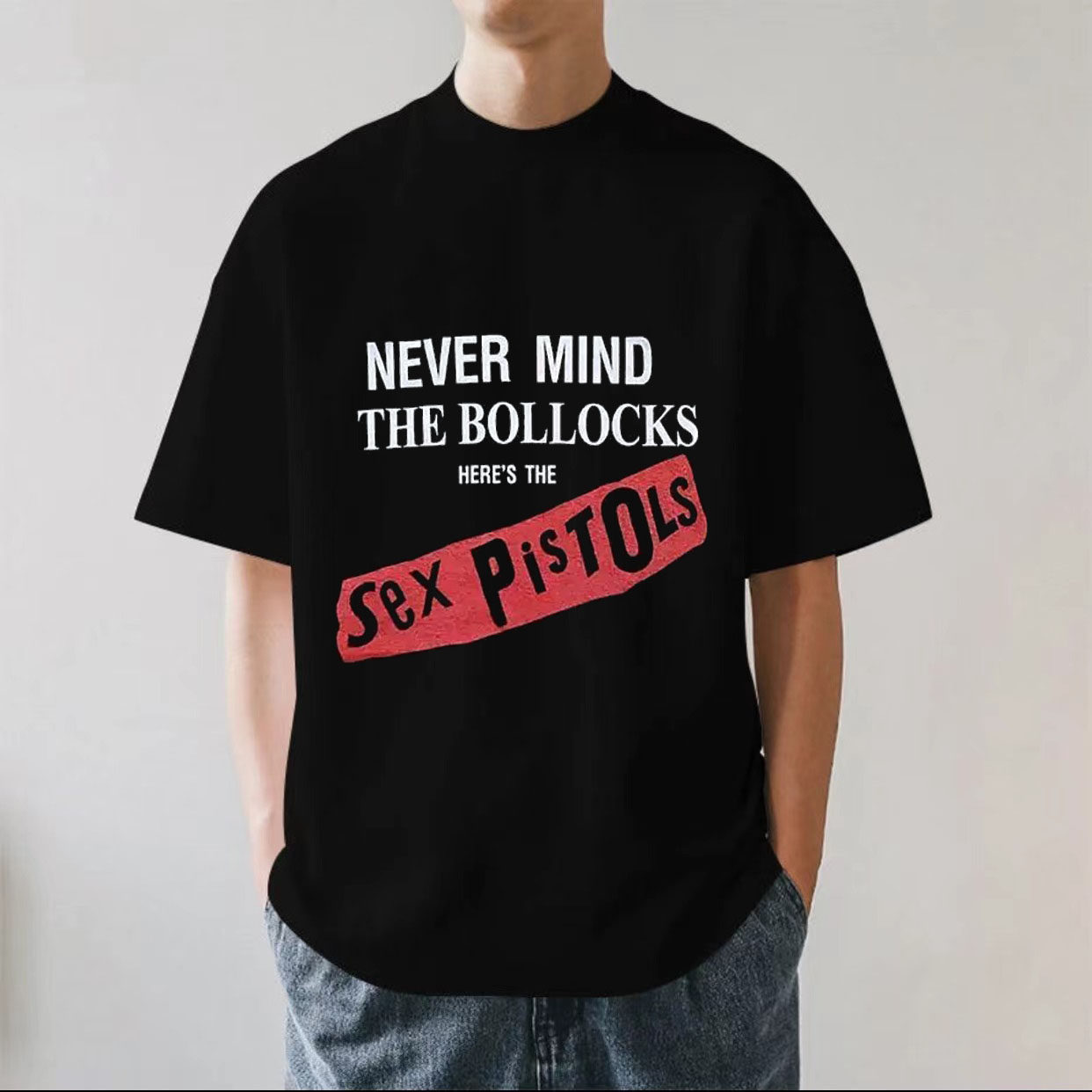 Sex Pistols英国朋克摇滚性手枪乐队重磅280g纯棉男短袖T恤宽松