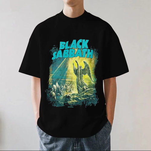 Black Sabbath黑色安息日乐队金属摇滚重磅280g纯棉男短袖T恤宽松
