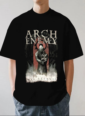 ArchEnemy邪神大敌死亡金属乐队摇滚硬核重磅280g纯棉短袖T恤宽松