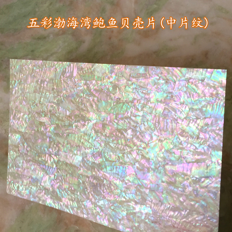 天然渤海湾鲍鱼贝壳薄片中片纹五彩螺钿漆画工艺雕花镶嵌装饰材料