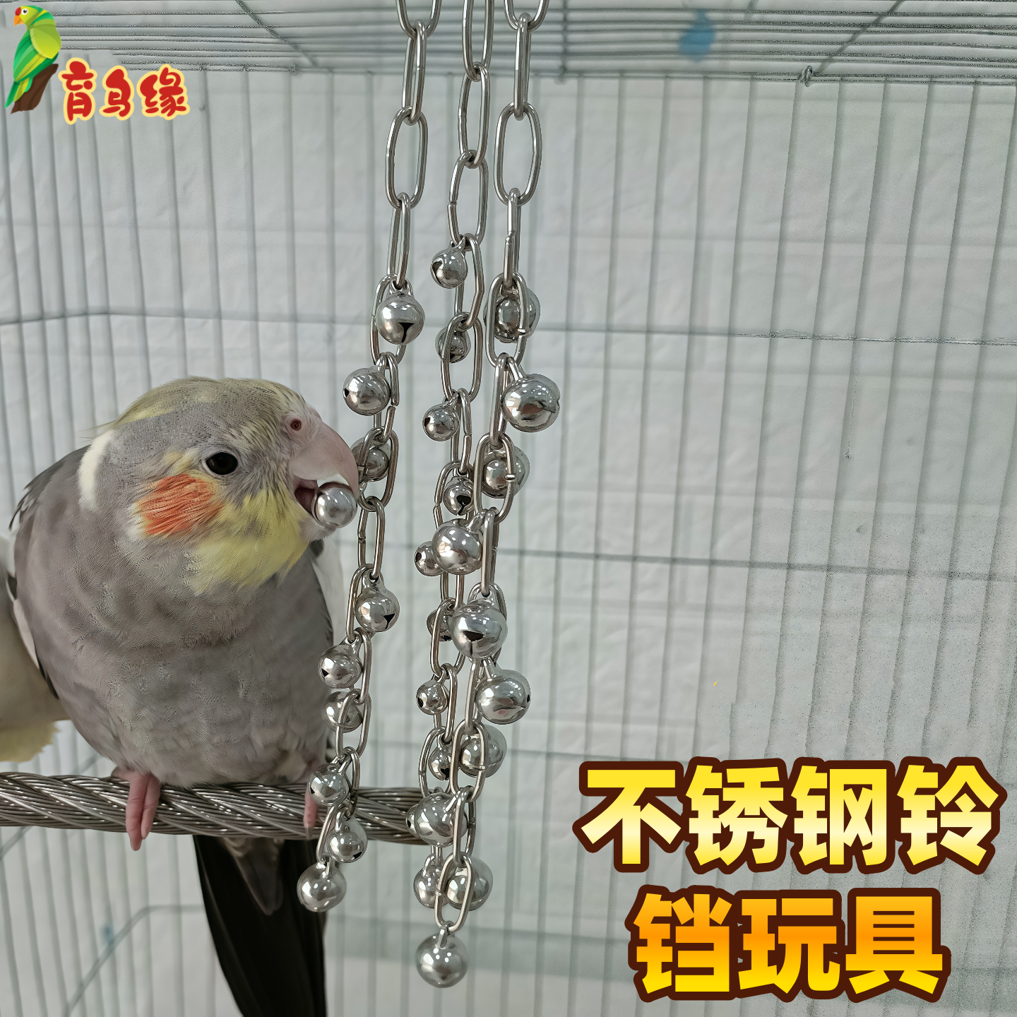 鹦鹉不锈钢铃铛解闷磨嘴铃铛