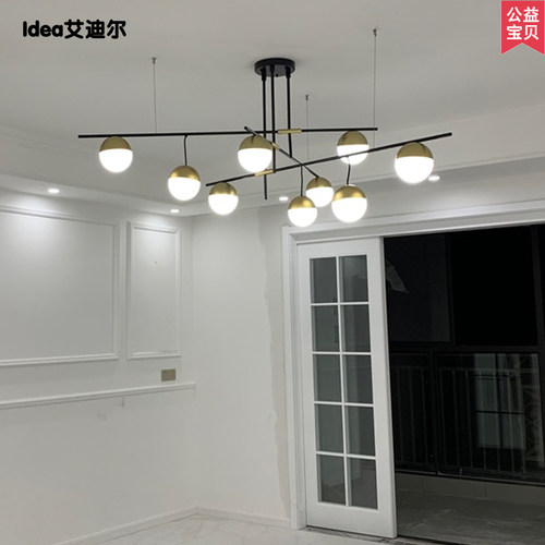 玻璃球后现代风书房吊灯新款推荐