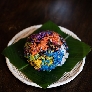 云边边|七彩花米饭糯米饭手工植物染料五色米七色粽子云南特产