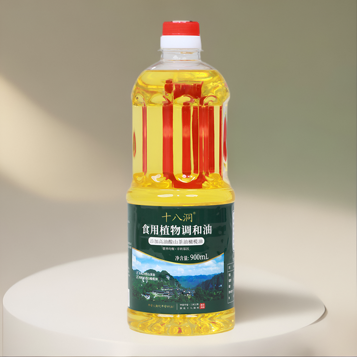 灵犀山茶油橄榄菜籽油900ml 物理压榨茶籽油橄榄油食用植物调和油