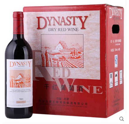 老王朝葡萄酒干红 750ml王朝干红葡萄酒 中法合营 6瓶包邮 一箱价