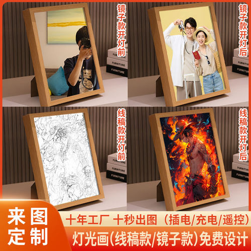 【淘推荐】灯光画来图定制照片镜