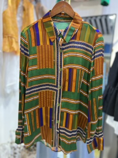 轻奢欧货原创设计宽松百搭圆领长袖 女上衣 真丝缎重磅桑蚕丝衬衫