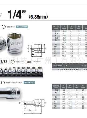日本KOKEN套筒2400MZ RS2400MZ/12 2300XZ RS2300XZ/9 2000Z-2850