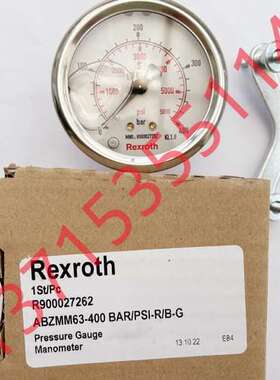 REXROTHR力士乐压力表R900027262 ABZMM63-400BAR/PSI-R/B-G 现货