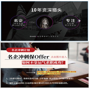 社招，名企求职保offer包装提供合作企业针对性咨询面试辅导叶文