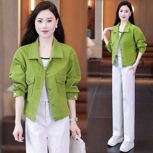 短款牛仔外套女2026年春秋季新款宽松休闲百搭小个子女士夹克上衣