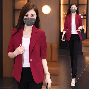 短款西装外套女春款2026新款气质名媛高级感修身一粒扣休闲小西服