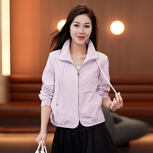 短款立领棒球服外套女春款2026年新款小个子宽松休闲女士夹克上衣