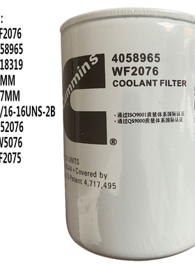 康明斯水滤芯WF2076 4058965 3318319 BW5076 P552076 冷却液配件