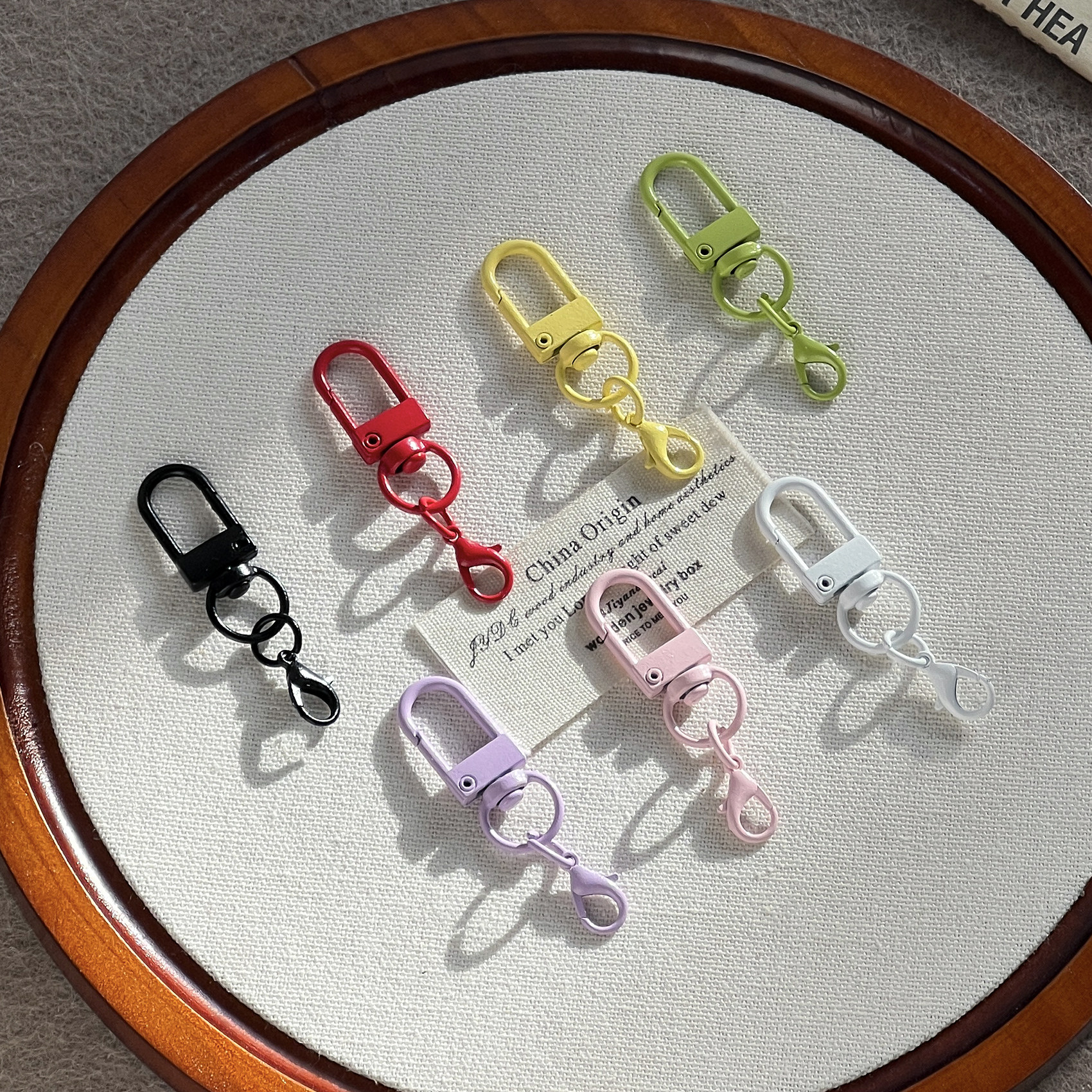 彩色烤漆钥匙扣龙虾扣手工diy饰品挂件玩偶公仔包包挂扣U形弹簧扣,节庆用品/礼品,钥匙扣,淘宝优惠券,粉丝福利购,淘宝优惠卷