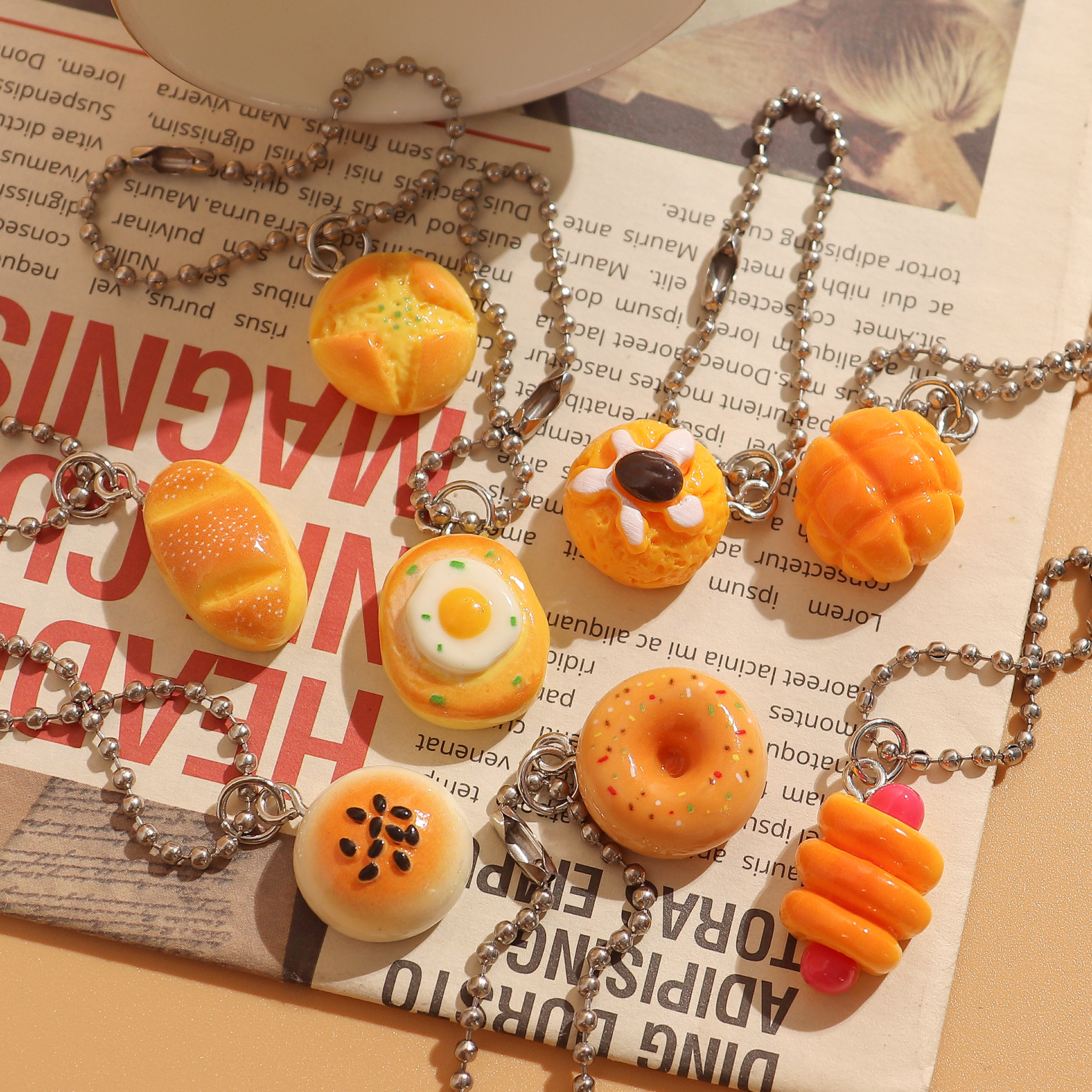 仿真食玩钥匙扣创意礼物包包挂件