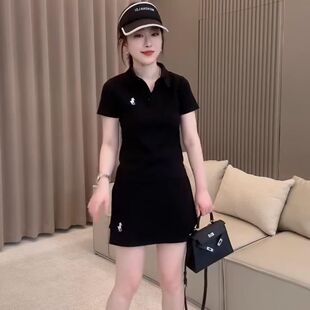 短袖 罗马刺绣Polo领大码 短裤 裙运动两件套时尚 夏季 休闲套装 新款