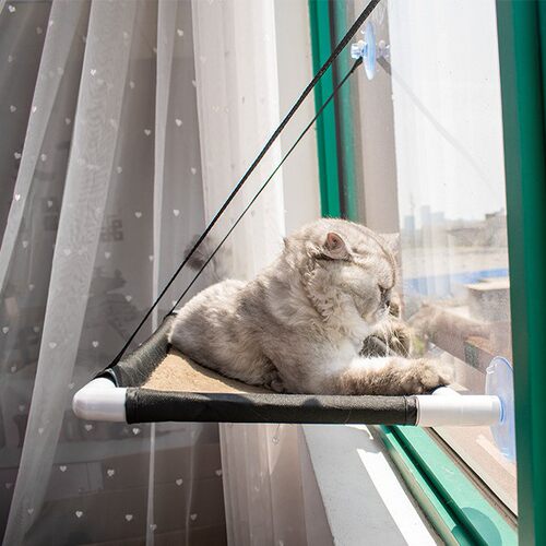 乐优派厂家直供宠物猫笼吊床悬挂猫咪吸盘窗户可拆洗猫窝垫