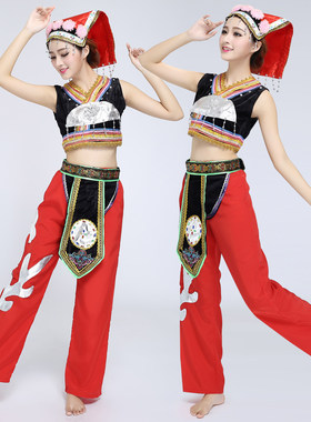 舞蹈云南布依族表演服新款