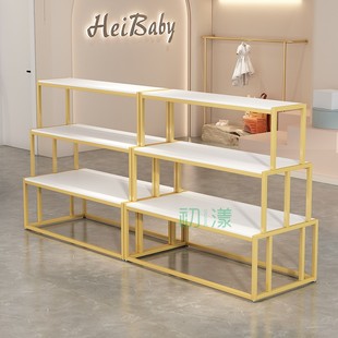 鞋店鞋架展示架包包陈列架服装店中岛货架双面店铺中间摆放流水台