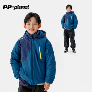 PP星球儿童棉衣童装冬新款男童防风保暖棉服男中大童棉袄外套