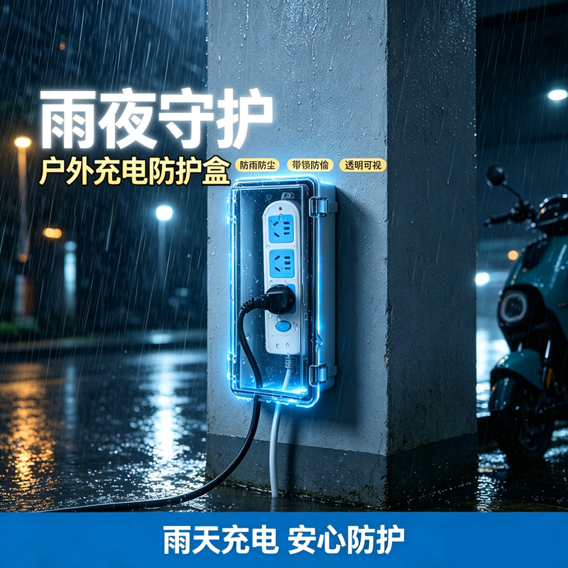 户外防暴雨电动车充电箱